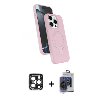 MARSİLYAN™- iPhone 15 Pro Max Kılıf İz Işık Koleksiyonu - Siyah Vanessa Magic Cam + PVD Metal Kamera Lens - LT