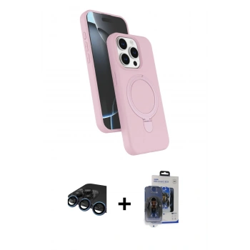 MARSİLYAN™- iPhone 15 Pro Max Kılıf İz Işık Koleksiyonu - Siyah Vanessa Magic Cam + Raze Metal Kamera Lens - LT