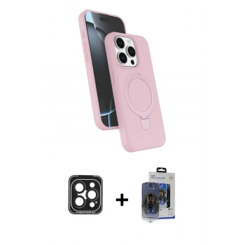 MARSİLYAN™- iPhone 15 Pro Max Kılıf İz Işık Koleksiyonu - Siyah Vanessa Magic Cam + PVD Metal Kamera Lens - SH