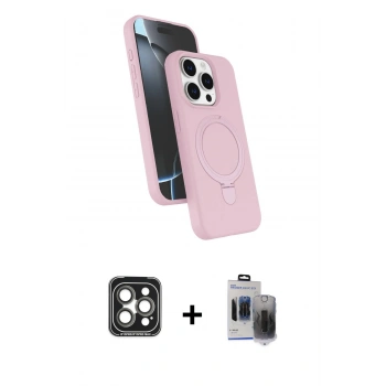 MARSİLYAN™- iPhone 15 Pro Max Kılıf İz Işık Koleksiyonu - Siyah Vanessa Magic Hayalet Cam + PVD Metal Kamera Lens - GI