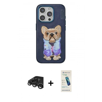 MARSİLYAN™- iPhone 15 Pro Max Kılıf İz Minimal Koleksiyonu - Şeffaf Pasifik Cam Ekran Koruyucu + Raze Metal Kamera Lens - TMGI