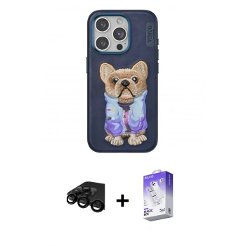 MARSİLYAN™- iPhone 15 Pro Max Kılıf İz Minimal Koleksiyonu - Siyah Bilvis 5in1 3D Magic Cam Ekran Koruyucu + Raze Metal Kamera Lens - SH