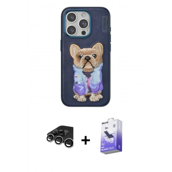 MARSİLYAN™- iPhone 15 Pro Max Kılıf İz Minimal Koleksiyonu - Siyah Bilvis 5in1 5D Magic Hayalet Cam Ekran Koruyucu + Raze Metal Kamera Lens - GS