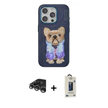 MARSİLYAN™- iPhone 15 Pro Max Kılıf İz Minimal Koleksiyonu - Siyah Bilvis Hayalet Cam Ekran Koruyucu + Raze Metal Kamera Lens - GS