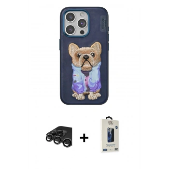 MARSİLYAN™- iPhone 15 Pro Max Kılıf İz Minimal Koleksiyonu - Siyah Bilvis Hayalet Cam Ekran Koruyucu + Raze Metal Kamera Lens - TMGI