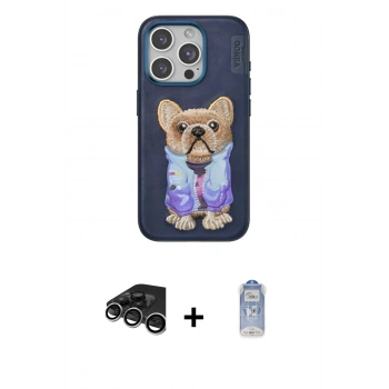 MARSİLYAN™- iPhone 15 Pro Max Kılıf İz Minimal Koleksiyonu - Siyah Joko Magic 5D Cam + Raze Metal Kamera Lens - GS