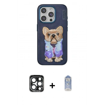 MARSİLYAN™- iPhone 15 Pro Max Kılıf İz Minimal Koleksiyonu - Siyah Joko Magic 5D Cam + PVD Metal Kamera Lens - LT