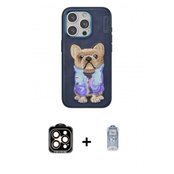 MARSİLYAN™- iPhone 15 Pro Max Kılıf İz Minimal Koleksiyonu - Siyah Joko Magic 5D Cam + PVD Metal Kamera Lens - TU