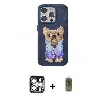 MARSİLYAN™- iPhone 15 Pro Max Kılıf İz Minimal Koleksiyonu - Siyah Joko Magic 5D Hayalet Cam + PVD Metal Kamera Lens - GS