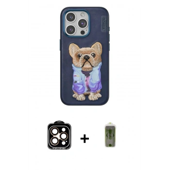 MARSİLYAN™- iPhone 15 Pro Max Kılıf İz Minimal Koleksiyonu - Siyah Joko Magic 5D Hayalet Cam + PVD Metal Kamera Lens - TU