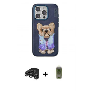 MARSİLYAN™- iPhone 15 Pro Max Kılıf İz Minimal Koleksiyonu - Siyah Joko Magic 5D Hayalet Cam + Raze Metal Kamera Lens - TMGI