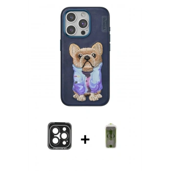 MARSİLYAN™- iPhone 15 Pro Max Kılıf İz Minimal Koleksiyonu - Siyah Joko Magic 5D Hayalet Cam + PVD Metal Kamera Lens - SH