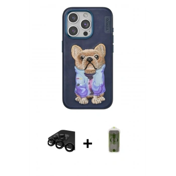 MARSİLYAN™- iPhone 15 Pro Max Kılıf İz Minimal Koleksiyonu - Siyah Joko Magic 5D Hayalet Cam + Raze Metal Kamera Lens - SH