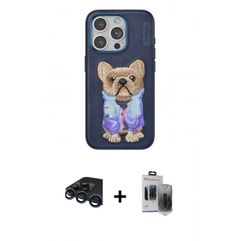 MARSİLYAN™- iPhone 15 Pro Max Kılıf İz Minimal Koleksiyonu - Siyah Vanessa Magic Hayalet Cam + Raze Metal Kamera Lens - LT