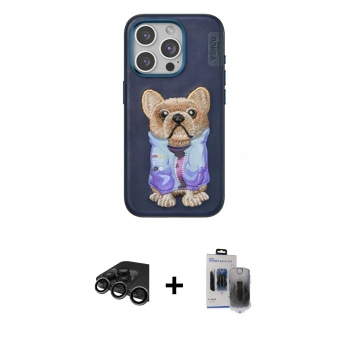 MARSİLYAN™- iPhone 15 Pro Max Kılıf İz Minimal Koleksiyonu - Siyah Vanessa Magic Hayalet Cam + Raze Metal Kamera Lens - TMGI