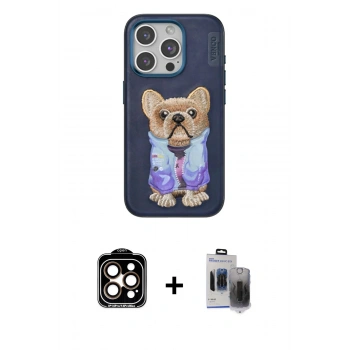 MARSİLYAN™- iPhone 15 Pro Max Kılıf İz Minimal Koleksiyonu - Siyah Vanessa Magic Hayalet Cam + PVD Metal Kamera Lens - TU