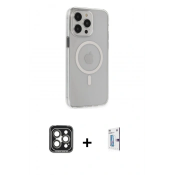 MARSİLYAN™- iPhone 15 Pro Max Kılıf Kıvılcım Asil Özel Seri - Siyah Bilvis 0.18mm Plus Cam Ekran Koruyucu + PVD Metal Kamera Lens - GI