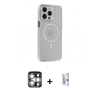 MARSİLYAN™- iPhone 15 Pro Max Kılıf Kıvılcım Asil Özel Seri - Siyah Bilvis 0.18mm Plus Cam Ekran Koruyucu + PVD Metal Kamera Lens - GS
