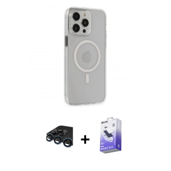 MARSİLYAN™- iPhone 15 Pro Max Kılıf Kıvılcım Asil Özel Seri - Siyah Bilvis 5in1 5D Magic Hayalet Cam Ekran Koruyucu + Raze Metal Kamera Lens - LT