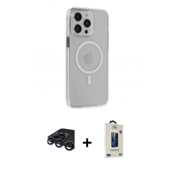 MARSİLYAN™- iPhone 15 Pro Max Kılıf Kıvılcım Asil Özel Seri - Siyah Bilvis Hayalet Cam Ekran Koruyucu + Raze Metal Kamera Lens - LT