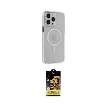 MARSİLYAN™- iPhone 15 Pro Max Kılıf Kıvılcım Asil Özel Seri - Siyah Buffer Cam Ekran Koruyucu