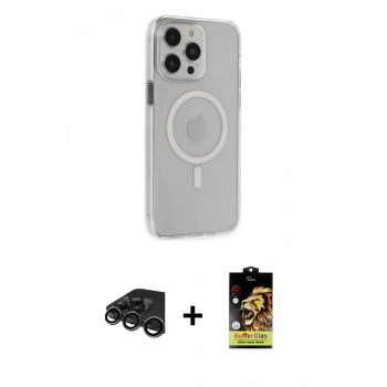 MARSİLYAN™- iPhone 15 Pro Max Kılıf Kıvılcım Asil Özel Seri - Siyah Buffer Cam Ekran Koruyucu + Raze Metal Kamera Lens - TMGI