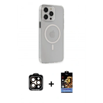 MARSİLYAN™- iPhone 15 Pro Max Kılıf Kıvılcım Asil Özel Seri - Siyah Buffer Hayalet Cam Ekran Koruyucu + PVD Metal Kamera Lens - TU
