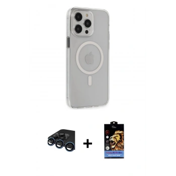 MARSİLYAN™- iPhone 15 Pro Max Kılıf Kıvılcım Asil Özel Seri - Siyah Buffer Hayalet Cam Ekran Koruyucu + Raze Metal Kamera Lens - LT