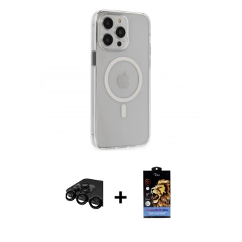 MARSİLYAN™- iPhone 15 Pro Max Kılıf Kıvılcım Asil Özel Seri - Siyah Buffer Hayalet Cam Ekran Koruyucu + Raze Metal Kamera Lens - SH