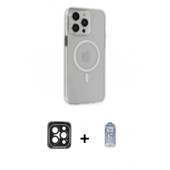 MARSİLYAN™- iPhone 15 Pro Max Kılıf Kıvılcım Asil Özel Seri - Siyah Joko Magic 5D Cam + PVD Metal Kamera Lens - SH
