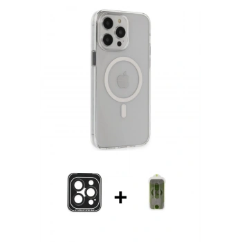 MARSİLYAN™- iPhone 15 Pro Max Kılıf Kıvılcım Asil Özel Seri - Siyah Joko Magic 5D Hayalet Cam + PVD Metal Kamera Lens - SH