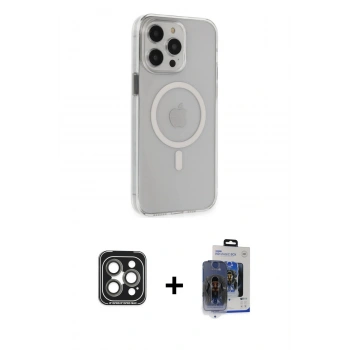 MARSİLYAN™- iPhone 15 Pro Max Kılıf Kıvılcım Asil Özel Seri - Siyah Vanessa Magic Cam + PVD Metal Kamera Lens - GI