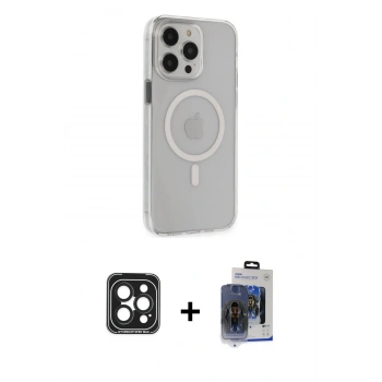 MARSİLYAN™- iPhone 15 Pro Max Kılıf Kıvılcım Asil Özel Seri - Siyah Vanessa Magic Cam + PVD Metal Kamera Lens - SH