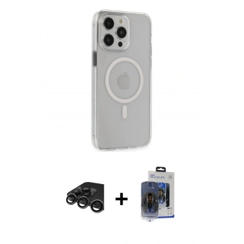 MARSİLYAN™- iPhone 15 Pro Max Kılıf Kıvılcım Asil Özel Seri - Siyah Vanessa Magic Cam + Raze Metal Kamera Lens - TMGI