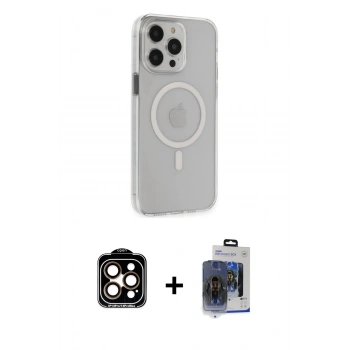 MARSİLYAN™- iPhone 15 Pro Max Kılıf Kıvılcım Asil Özel Seri - Siyah Vanessa Magic Cam + PVD Metal Kamera Lens - TU