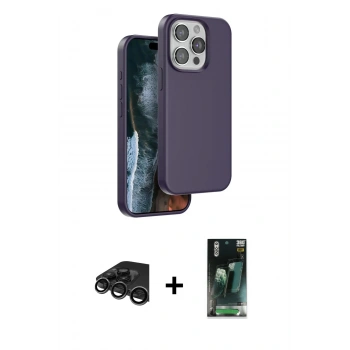 MARSİLYAN™- iPhone 15 Pro Max Kılıf Kıvılcım Çizgi Serisi - Şeffaf 360 Full Body Arka Koruyucu + Raze Metal Kamera Lens - TMGI