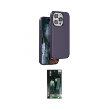 MARSİLYAN™- iPhone 15 Pro Max Kılıf Kıvılcım Çizgi Serisi - Siyah 360 Mat Full Body Arka Koruyucu