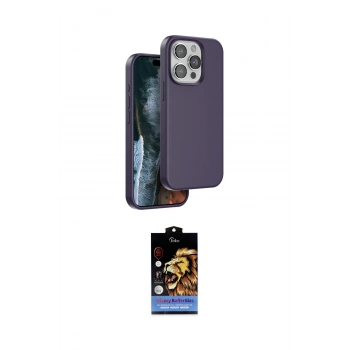 MARSİLYAN™- iPhone 15 Pro Max Kılıf Kıvılcım Çizgi Serisi - Siyah Buffer Hayalet Cam Ekran Koruyucu