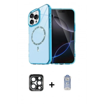 MARSİLYAN™- iPhone 15 Pro Max Kılıf Kıvılcım Form Prime - Siyah Joko Magic 5D Cam + PVD Metal Kamera Lens - LT