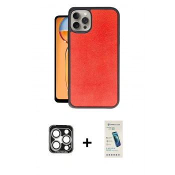 MARSİLYAN™- iPhone 15 Pro Max Kılıf Kıvılcım Işık Serisi - Şeffaf Pasifik Cam Ekran Koruyucu + PVD Metal Kamera Lens - GS