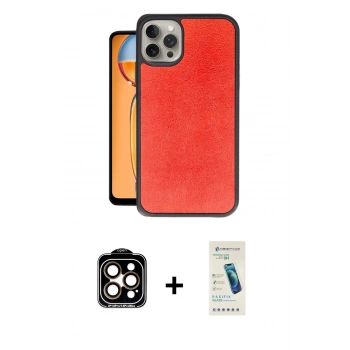 MARSİLYAN™- iPhone 15 Pro Max Kılıf Kıvılcım Işık Serisi - Şeffaf Pasifik Cam Ekran Koruyucu + PVD Metal Kamera Lens - TU