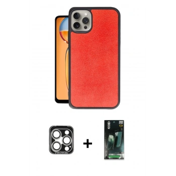 MARSİLYAN™- iPhone 15 Pro Max Kılıf Kıvılcım Işık Serisi - Siyah 360 Mat Full Body Arka Koruyucu + PVD Metal Kamera Lens - GS