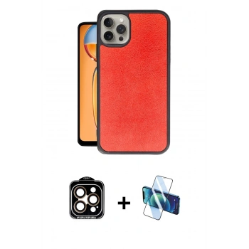 MARSİLYAN™- iPhone 15 Pro Max Kılıf Kıvılcım Işık Serisi - Siyah 3D Antistatik Seramik Nano Ekran Koruyucu + PVD Metal Kamera Lens - TU