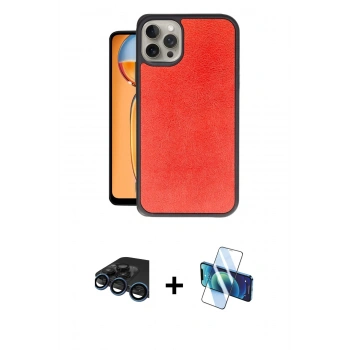 MARSİLYAN™- iPhone 15 Pro Max Kılıf Kıvılcım Işık Serisi - Siyah 3D Antistatik Seramik Nano Ekran Koruyucu + Raze Metal Kamera Lens - LT