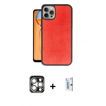 MARSİLYAN™- iPhone 15 Pro Max Kılıf Kıvılcım Işık Serisi - Siyah Bilvis 0.18mm Plus Cam Ekran Koruyucu + PVD Metal Kamera Lens - GS