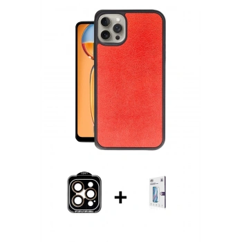 MARSİLYAN™- iPhone 15 Pro Max Kılıf Kıvılcım Işık Serisi - Siyah Bilvis 0.18mm Plus Cam Ekran Koruyucu + PVD Metal Kamera Lens - TU