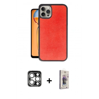 MARSİLYAN™- iPhone 15 Pro Max Kılıf Kıvılcım Işık Serisi - Siyah Bilvis 3D Cam Ekran Koruyucu + PVD Metal Kamera Lens - GS