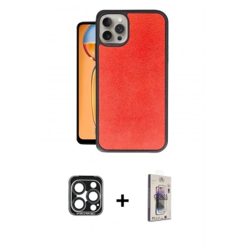 MARSİLYAN™- iPhone 15 Pro Max Kılıf Kıvılcım Işık Serisi - Siyah Bilvis 3D Cam Ekran Koruyucu + PVD Metal Kamera Lens - LT