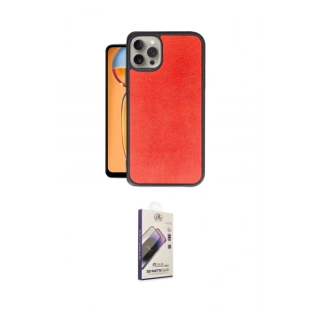 MARSİLYAN™- iPhone 15 Pro Max Kılıf Kıvılcım Işık Serisi - Siyah Bilvis 3D Mat Cam Ekran Koruyucu