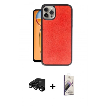 MARSİLYAN™- iPhone 15 Pro Max Kılıf Kıvılcım Işık Serisi - Siyah Bilvis 3D Mat Cam Ekran Koruyucu + Raze Metal Kamera Lens - SH